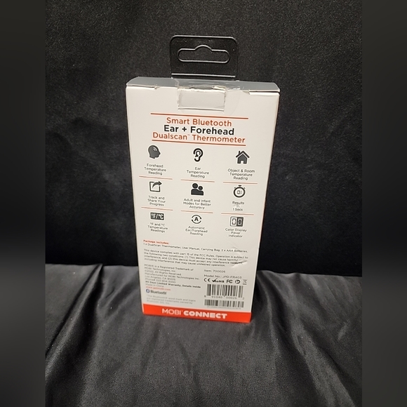 Mobi Connect Smart Bluetooth Ear & Forehead Dualscan Thermometer Track Progress - Picture 4 of 4